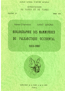 Bibliographie des Mammifères du Paléarctique Occidental (1850-1980)